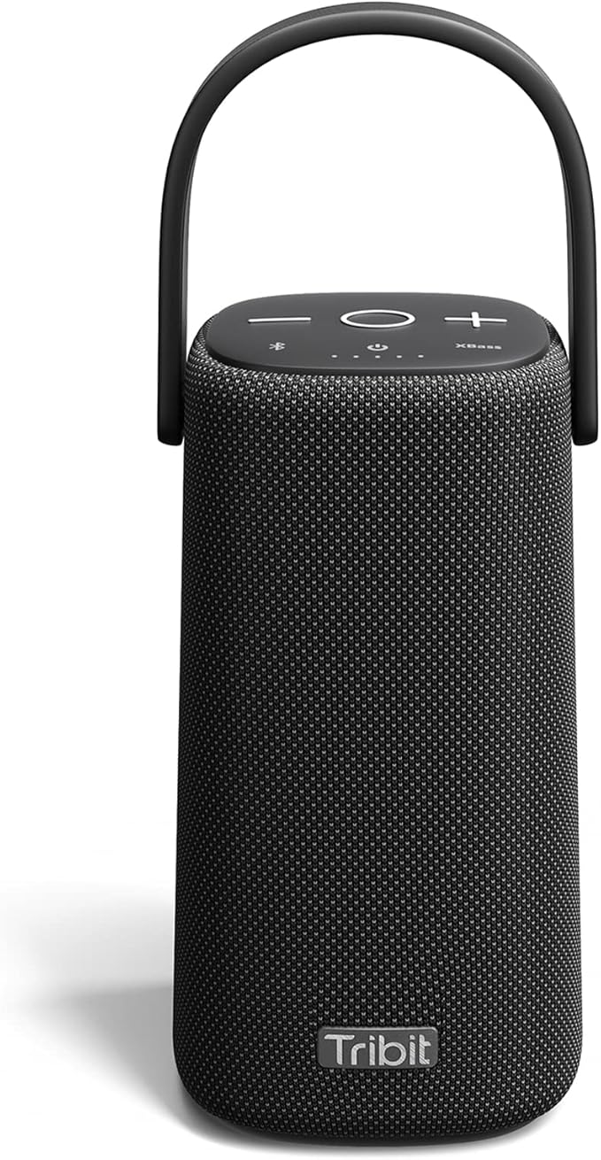 Tribit Upgraded StormBox Pro Portable Bluetooth Speaker with High Fidelity 360 Sound, Bluetooth 5.3, 3 Drivers with 2 Passive Radiators, Built-in XBass, 24H Playtime, IP67 Waterproof for Outdoors Climate Pledge Friendly