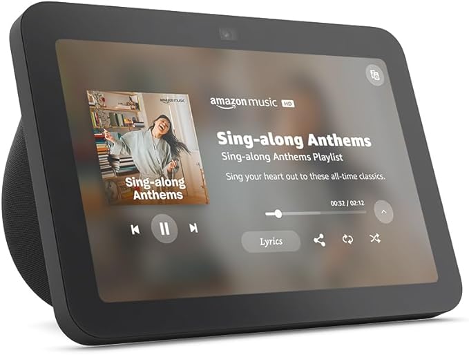 Amazon Echo Show 8 Smart Home Hub with Spatial Audio - Charcoal