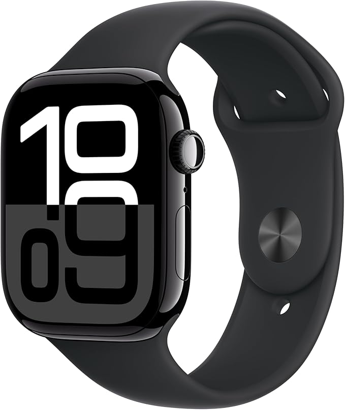 Apple Watch Series 10 GPS 46mm with Black Sport Band