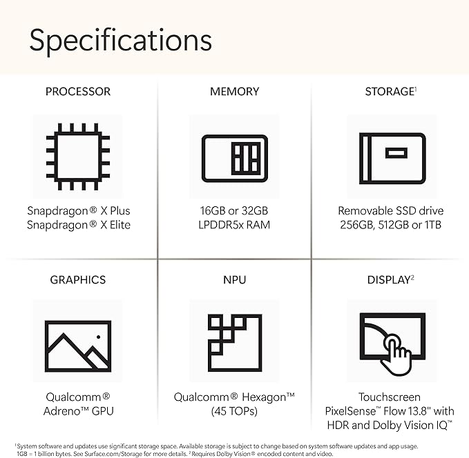 Microsoft Surface Laptop 13.8" Snapdragon X Elite 16GB/512GB - Dune