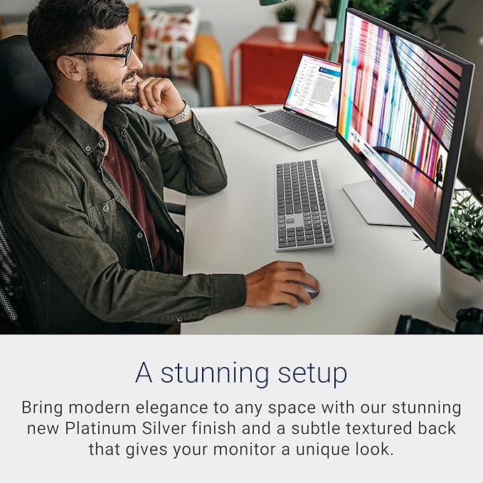 Dell S2722QC 27" 4K UHD USB-C Monitor - Platinum Silver