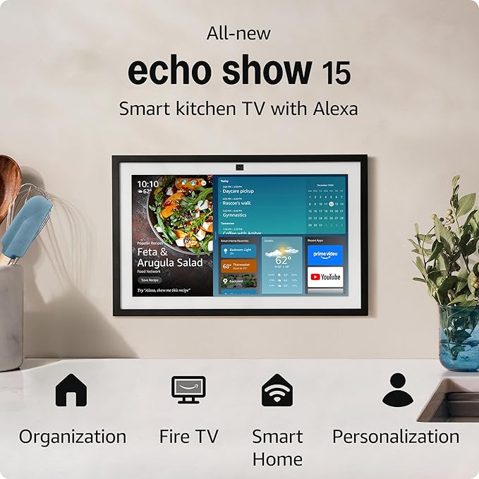Amazon Echo Show 15 HD Smart Kitchen TV with Alexa