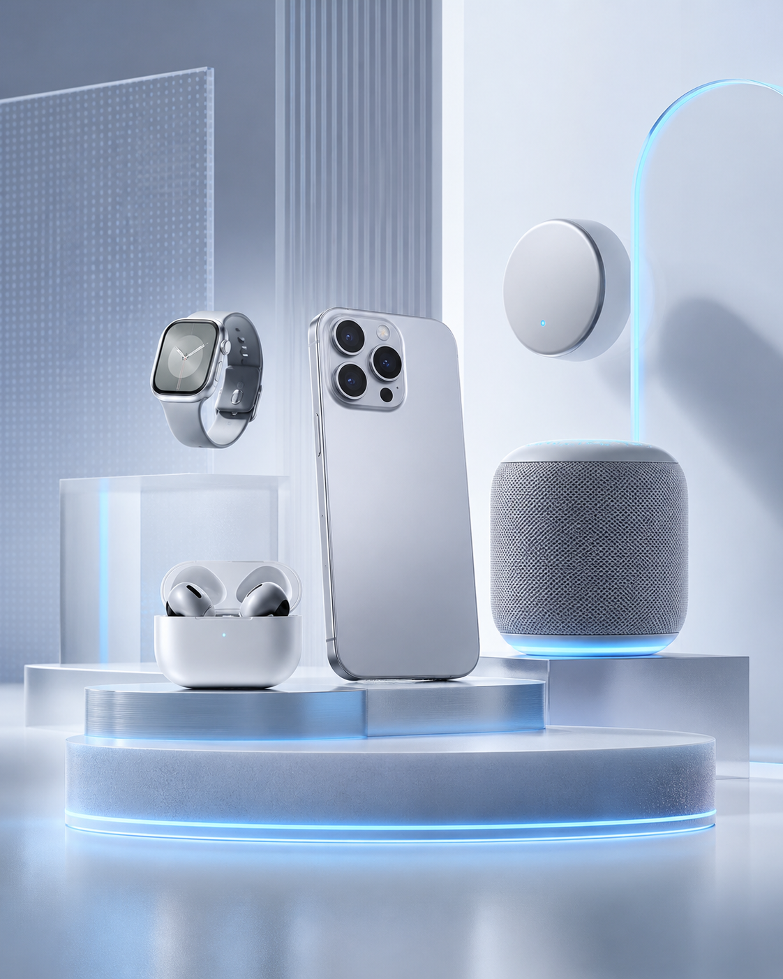 Premium futuristic electronics still life for Tekk Nova